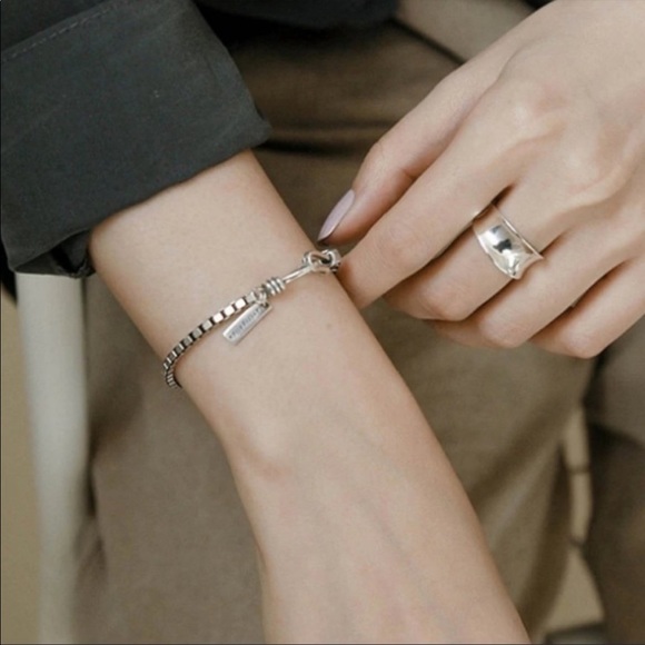 NEW CHAIN 925 STERLING SILVER BRACELET, NICE BRACELET, CUTE BRACELET - Picture 7 of 7